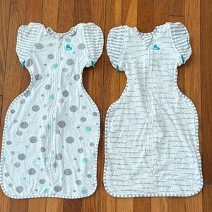 Love to Dream Infant Sleepsacks - Gray and Teal Bundle Size 00 Medium 1.0 TOG